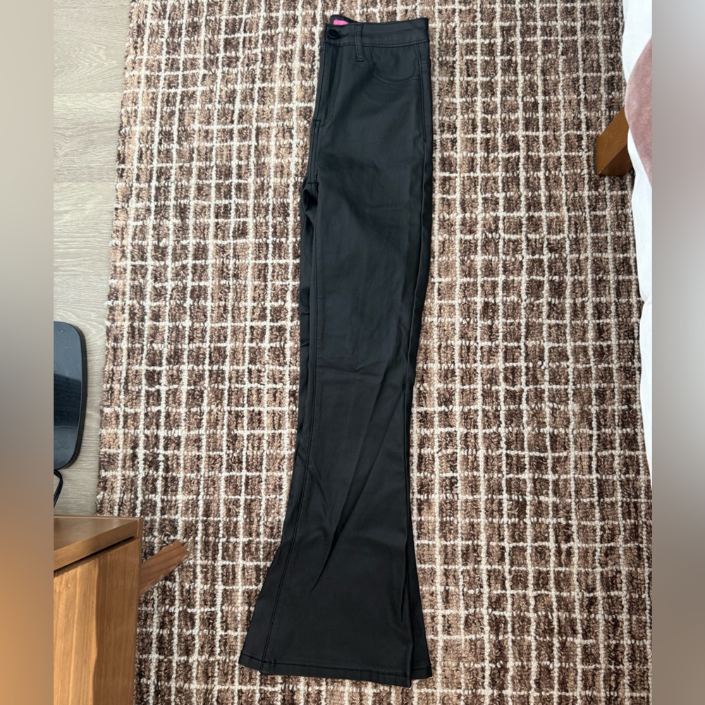 Edikted Black Faux Leather Pants